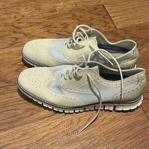 Cole Haan Beige and Gray Oxfords